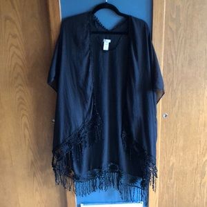 Hinge Swim Coverup with Lace Detail